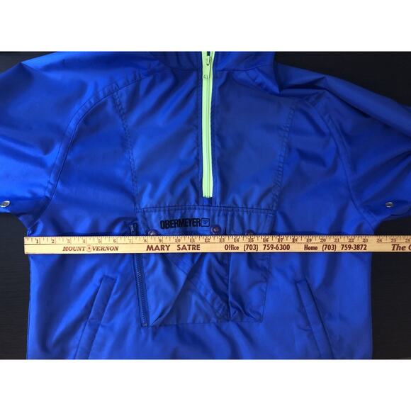 Vtg Obermeyer Caribou Anorak Jacket Pullover Jacket Small Blue Light Weight - Picture 12 of 12